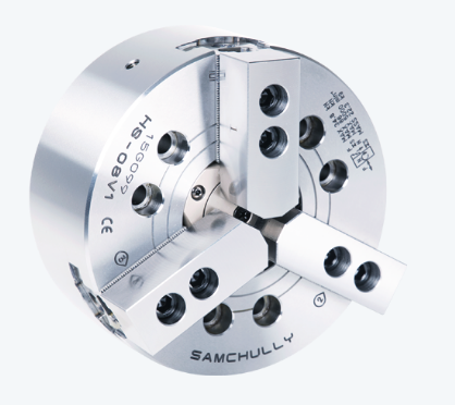 HS-08 SAMCHULLY POWER CHUCK - 8"  3 jaw, Plain back type , INCLUDING  FREE 8" Jaw Boring Ring