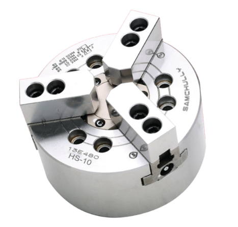 HS-10 SAMCHULLY POWER CHUCK - 10"  3 jaw, Plain back type , INCLUDING  FREE 10" Jaw Boring Ring