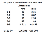 MQSB-208 MONOBLOK SOFT JAW  -  SAMCHULLY QJC-208  QUICK JAW CHANGE (8" CHUCK)