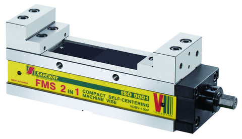 Master 3.94" (100mm) Self Centering (0.0004 in) Milling Vise w/ Removable Hardened Steel Stepped Jaws